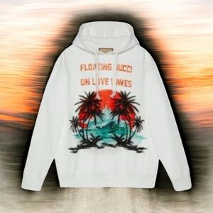 BNWT Gucci crystal-embellished cotton hoodie